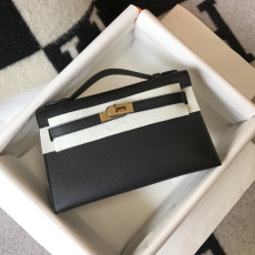 HERMES mini kelly pouchette_black