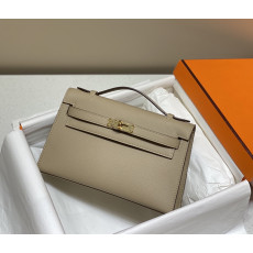 HERMES mini kelly pouchette_grey