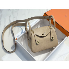 HERMES mini lindy_milk tea color