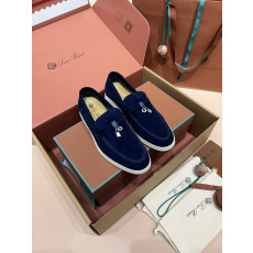 Loro Piana Summer Charm Walk Loafers_Dark Navy